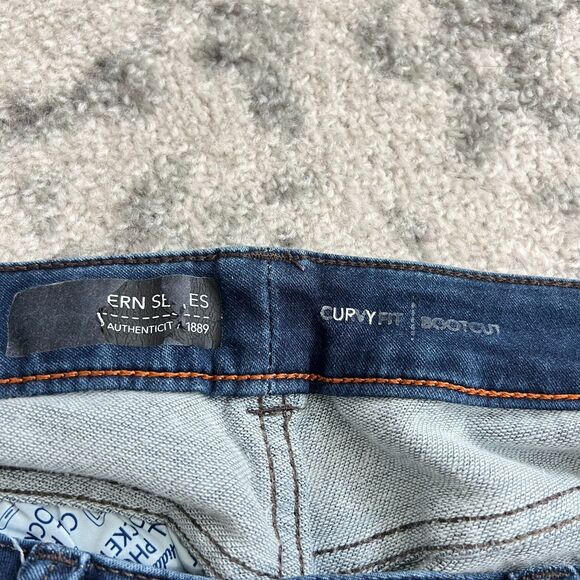 Lee Modern Series "Curvy Fit” Bootcut Blue Jeans 14s - Picture 2 of 6